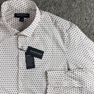 Mizzen+Main Leeward Mens Size: Large Classic No Tuck Geo Floral Shirt- Ret $138